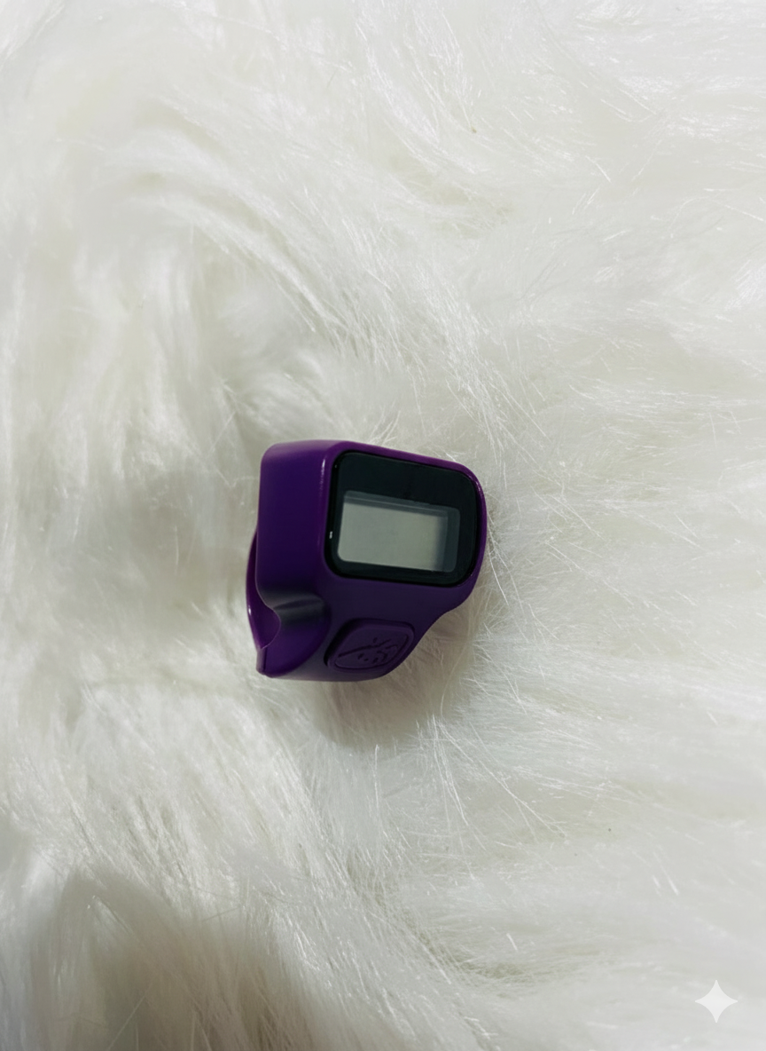 Dark blue plastic tasbeeh counter ring for Islamic prayer and dhikr - AlMumtaz Sri Lanka