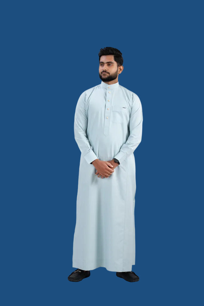 Premium Cotton Thobe - Light Green | AlMumtaz Sri Lanka