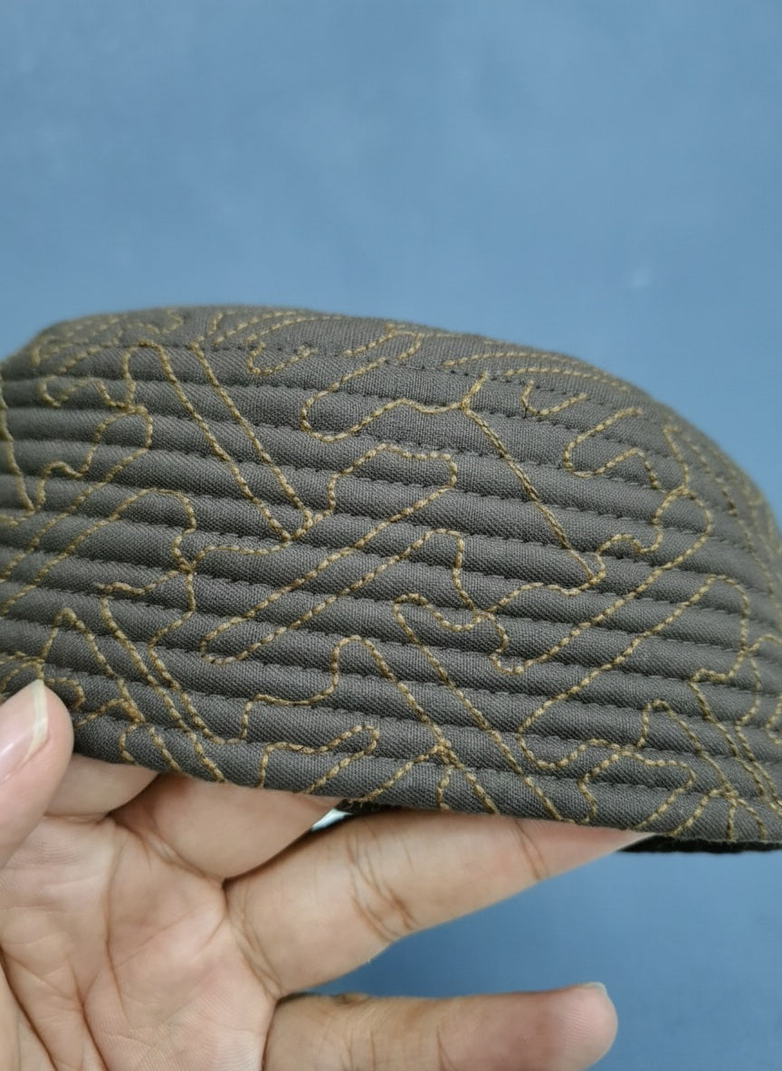 Brown Muslim wedding cap - Traditional groom headwear Colombo Sri Lanka | AlMumtaz