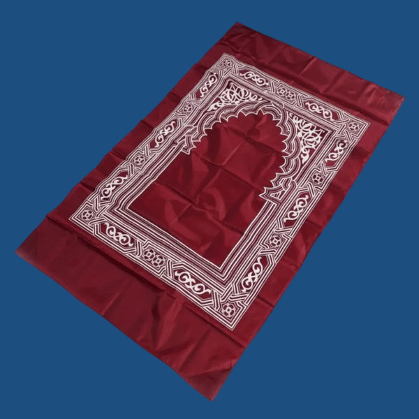 Red Pocket Prayer Mat - Portable Islamic Travel Musalla for Men & Women | Lightweight Foldable Sajjadah Sri Lanka